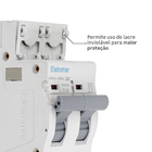 Disjuntor Din Bipolar 220V-400V 10A Eletromar