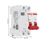 Disjuntor Din Bipolar Curva C 16A Steck