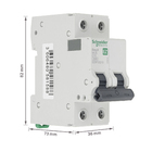 Disjuntor Din Bipolar EASY9 2P 10A Curva C 3000A Schneider