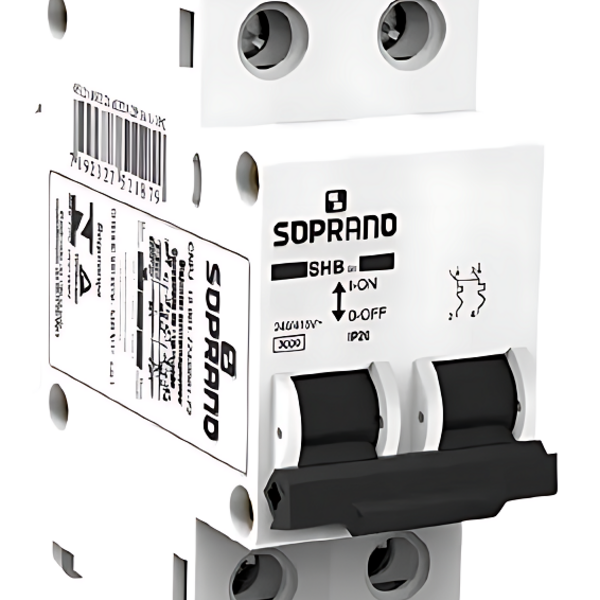 Disjuntor Din Branco Bipolar C 16a 3ka Soprano - Unico