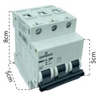 Disjuntor Din Branco Tripolar C 16a 3ka Soprano - Unico