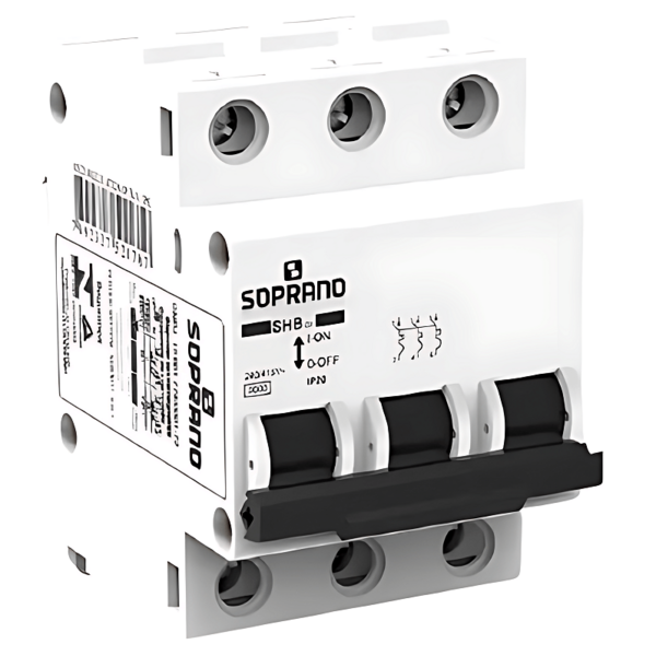 Disjuntor Din Branco Tripolar C 32a 3ka Soprano - Unico