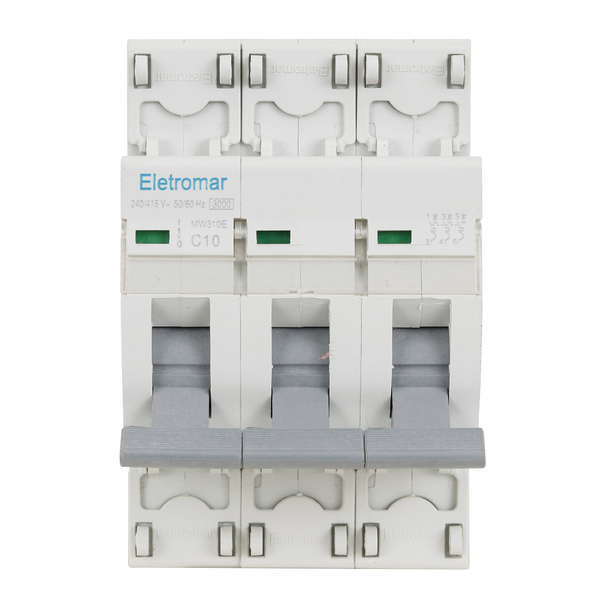 Disjuntor Din Tripolar 220-400V 10A Eletromar