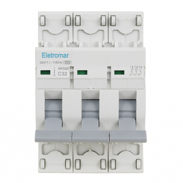 Disjuntor Din Tripolar 220-400V 32A Eletromar