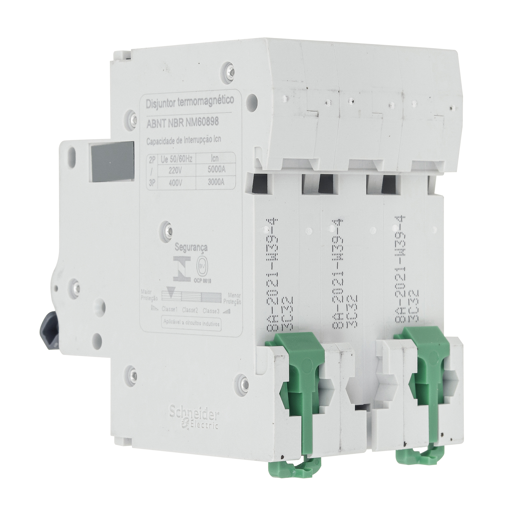 Disjuntor Din Tripolar EASY9 32A Curva C 3000A Schneider | Leroy