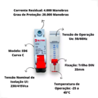 Disjuntor Elitek Din Unipolar Curva C 32a