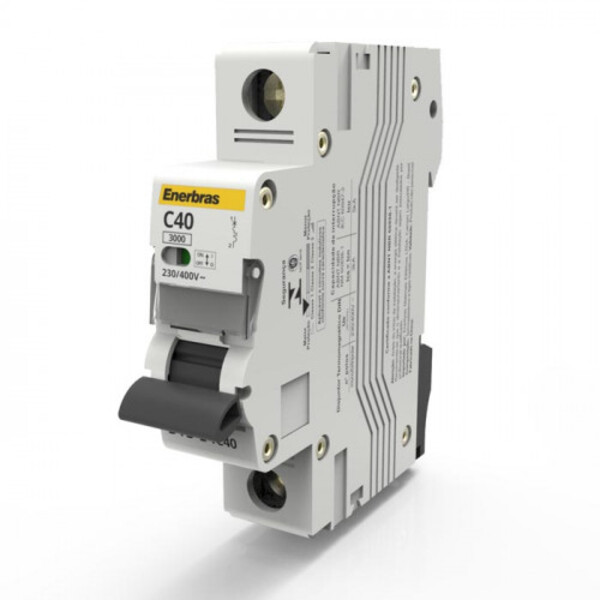 Disjuntor Monopolar Curva C 40a Din - Enerbras - Dt3-e1c40