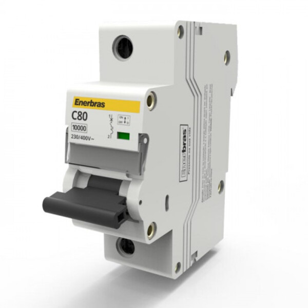 Disjuntor Monopolar Curva C 80a Din - Enerbras - Dt3-e1c80