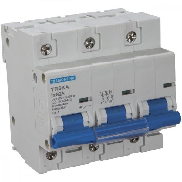 Disjuntor Tr6ka 3 P 80 A Curva C Tramontina