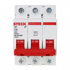 Disjuntor Tripolar Din Curva C 50A Steck