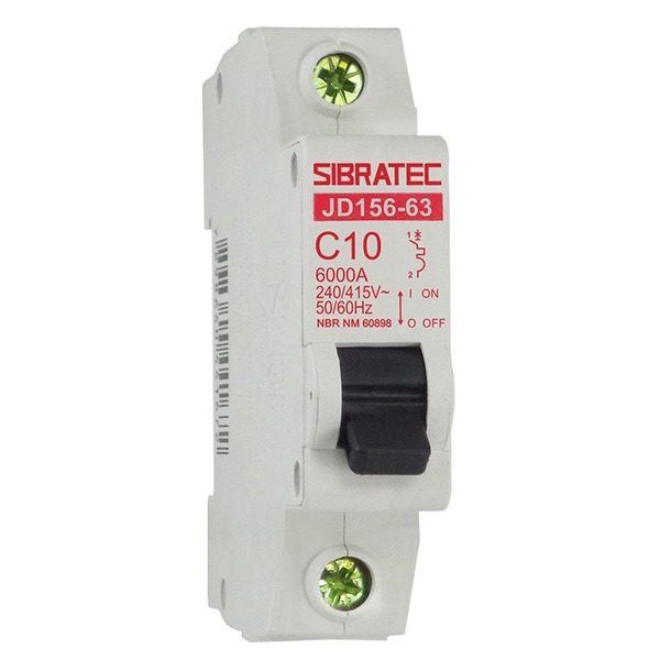 Disjuntor Unipolar Sibratec 10a Até 32a - Disjuntor Unipolar