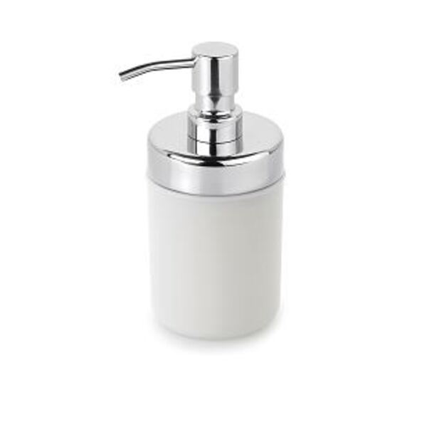Dispenser Branco De Sabonete Líquido Acquaset Tampa Aço Inox