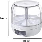 Dispenser Cereais Giratório Com 6 Divisões Acrílico Moderno