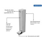 Dispenser De Álcool Em Gel Tramontina Em Aço Inox Com Acionam