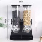 Dispenser De Cereais Duplo Acrilico 3 Litros Cromado E Preto