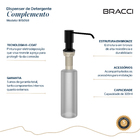 Dispenser De Detergente Preto Fosco