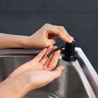 Dispenser De Embutir Preto Porta Detergente Dosador Aço Inox