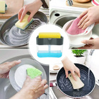 Dispenser Detergente 2 Em 1 Esponja De Cozinha