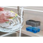 Dispenser Detergente 2 Em 1 Esponja Limpeza Sabao Limpa Cozin