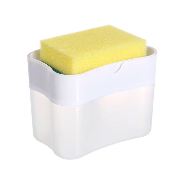 Dispenser Detergente 2x1 Porta Detergente Suporte - Branco