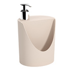 Dispenser para Detergente e Esponja R&J Flora 600Ml Areia Coast Coza