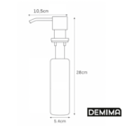 Dispenser Detergente Inox Porta Sabonete Liquido Embutir 330