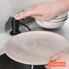 Dispenser Detergente Inox Preto Porta Sabonete Liquido Embuti