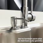 Dispenser Detergente Polido Inox 350ml De Embutir Bancada Coz