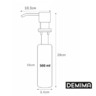 Dispenser Detergente Porta Sabonete Liquido Embutir 500ml
