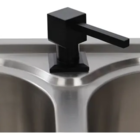 Dispenser Detergente Preto Quadrado Inox Embutir Demima- 330