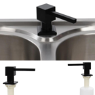 Dispenser Dosador De Embutir Aço Inox 304 Preto 500 Ml Quadra