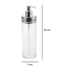 Dispenser Dosador Multiuso Transparente 300ml Tampa Inox