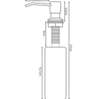Dispenser Dosador para Detergente 300ml Aço Inox 304 Grafite
