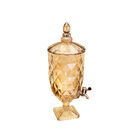 Dispenser Em Cristal Lyor Diamond 5 Litros Âmbar