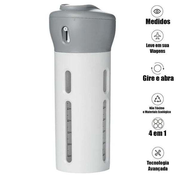 Dispenser Garrafa 4 Em 1 Loção Portátil Sabonete Liquido Sham