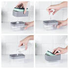 Dispenser Para Detergente 2 Em 1 Porta Esponja Trium Ou Branco