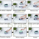 Dispenser Para Detergente 2 Em 1 Porta Esponja Trium Ou Branco