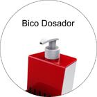 Dispenser Para Detergente De Pia 500ml Branco E Vermelho