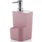 Dispenser Para Detergente Esponja 650ml Sabão Líquido Rosa Qu