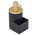 Dispenser  para  para Porta detergente  /600 ml - Preto/ Dourado fosco