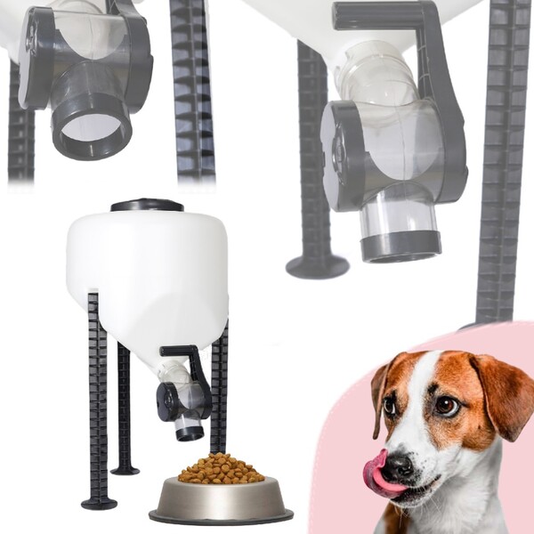Dispenser Porta Armazenamento Para Ração Pets Silopet 60l Ld