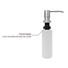 Dispenser Redondo Cromado Aço Inox 500mL Casablanca
