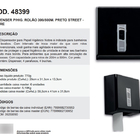 Dispenser Rolão – P/ Papel Higiênico  *preto* Street Nobre