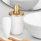 Dispenser Sabonete Branco E Dourado Arthi 500ml