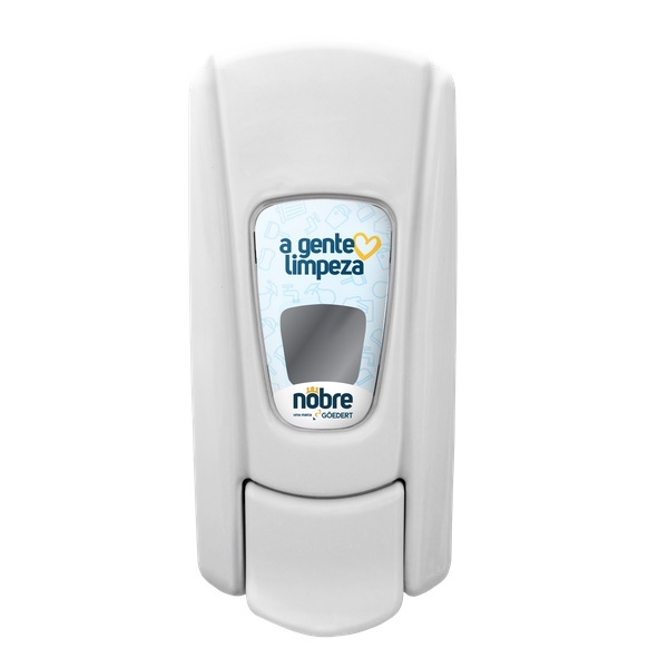 Dispenser Sabonete Espuma 800ml Com Reservatorio Cinza/branco