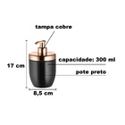 Dispenser Sabonete Líquido Acquaset Preto E Cobre Forma