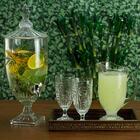 Dispenser Suqueira De Cristal Palm Tree  Com Pé  4 Litros -wo