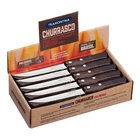 Display 60 Peças Faca Para Churrasco 5 Polywood Castanho Lami