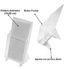 Display Expositor Em Acrílico Premium Porta Folders 10x20 Cm