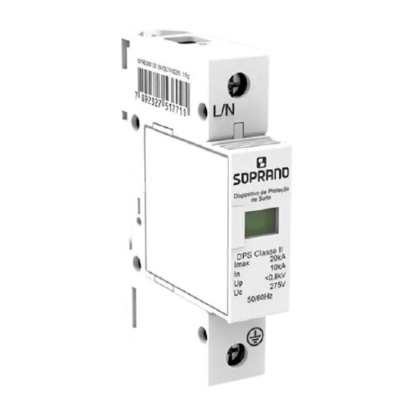 Dispositivo Dps 20ka 1p Classe Ii E Iii 175v A 275v Soprano -